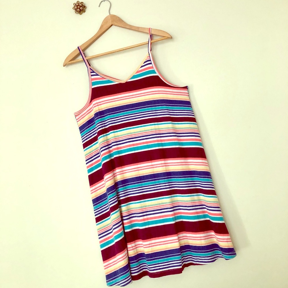 Arizona Med multi-color striped Med dress